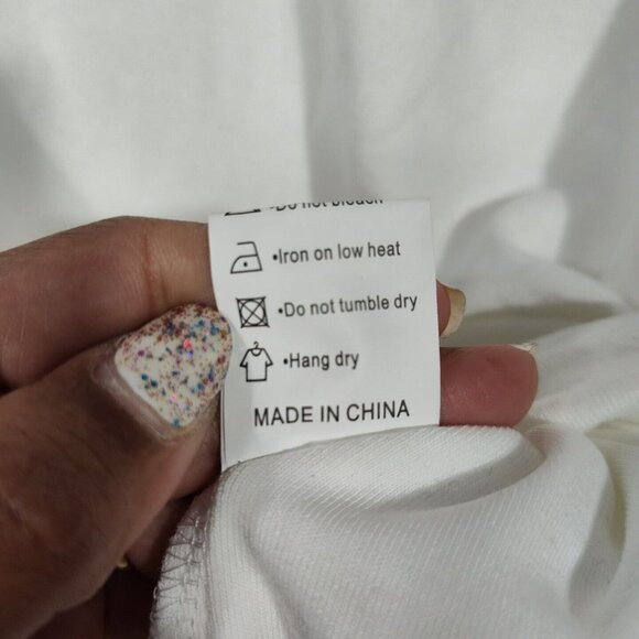 Todolor T-Shirt Shirt Men Size M Cream Brown Long Sleeve NEW - Picture 8 of 8